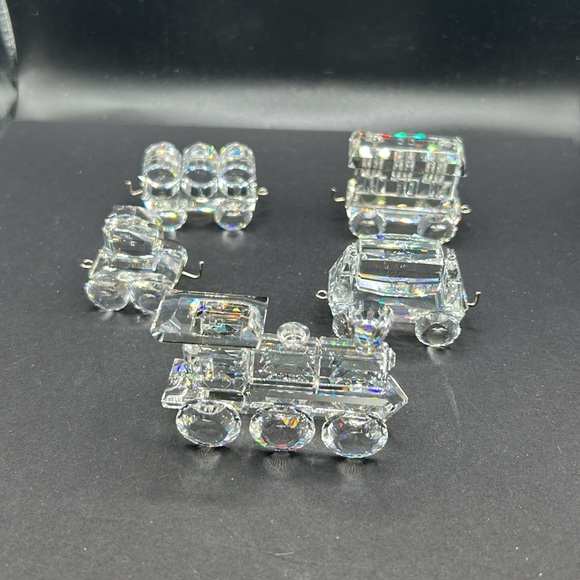 Swarovski Silver Crystal Train Set. 5 pieces, excellent condition. - Picture 13 of 14
